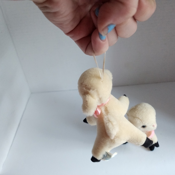 Vintage 1980s Dakin Easter Lamb Plush Ornaments or Decor Set - Picture 5 of 8